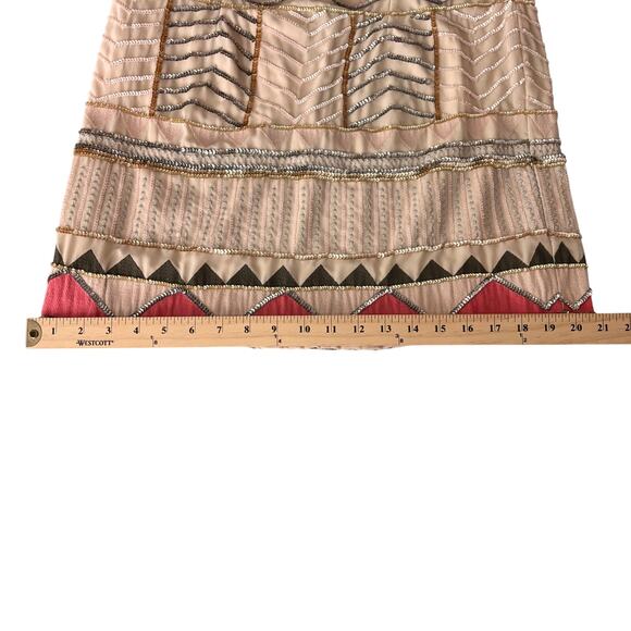Sanctuary Sequin Mini Skirt Sz Large NEW NWT Geometric Southwestern Boho Tan - Picture 8 of 9